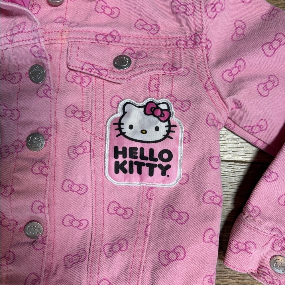 Kids pink Hello Kitty denim jacket - Picture 2 of 8